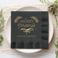 Merry Christmas Script Corporate Personalized Name