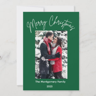 Merry Christmas Script  Holiday Card