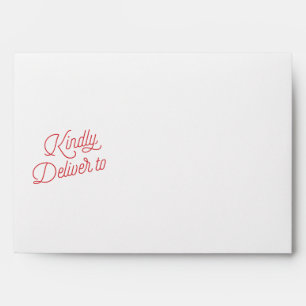 Merry Christmas Script Holiday Envelope