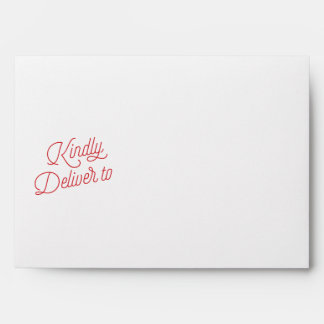 Merry Christmas Script Holiday Envelope