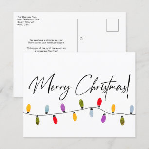 Merry Christmas Script Holiday Lights Corporate 