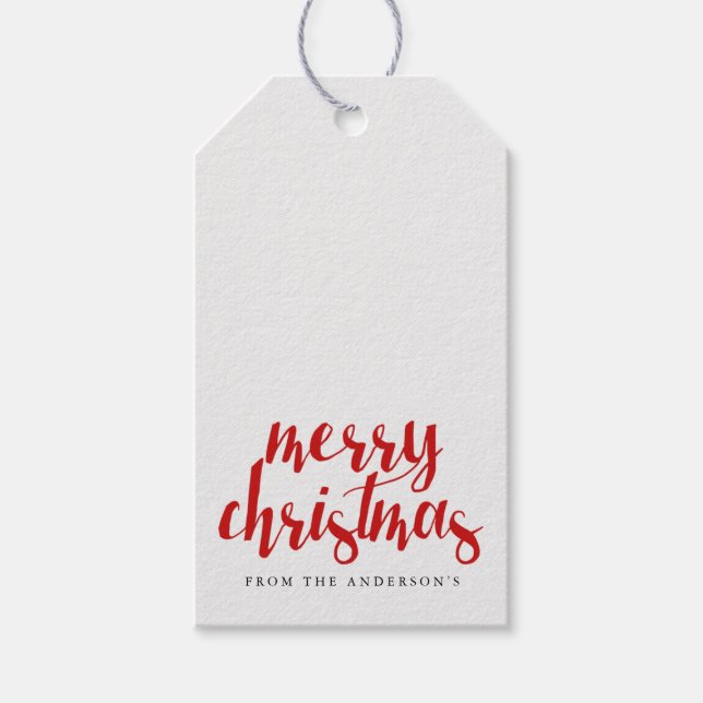Merry Christmas Script | HOLIDAYS Gift Tags (Front)