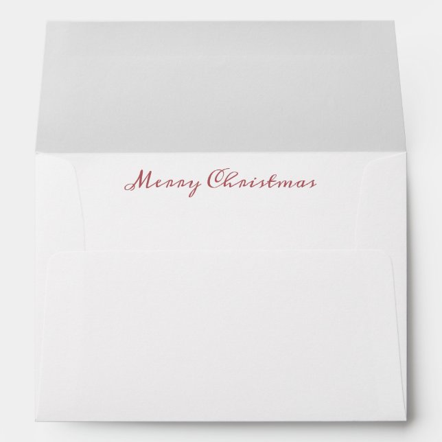 “Merry Christmas” Script Pink Elegant Envelope (Back (Bottom))