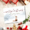 Merry Christmas Script Winter Fox Holiday Card