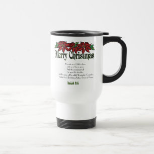 Merry Christmas Scripture Customize It Travel Mug