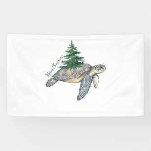 Merry Christmas Sea Turtle Banner