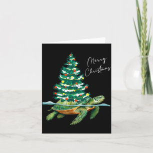 Merry Christmas Sea Turtle Xmas Tree Lights Pjs Me Card