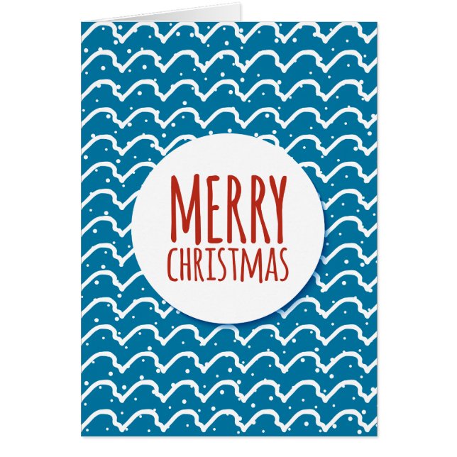 Merry Christmas Seamless Pattern Blue Texture (Front)