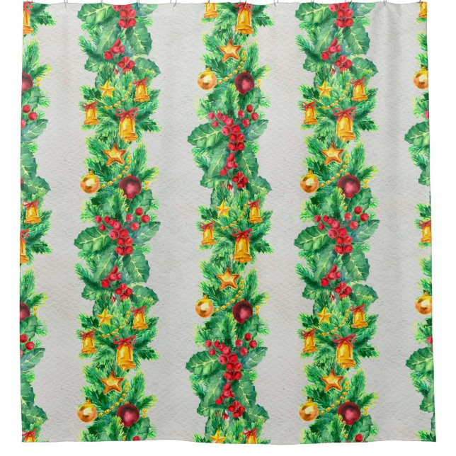 Merry Christmas seamless pattern with garlands. Wa (Front)
