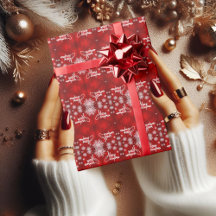 Merry Christmas seamless red WRAPPING PAPER