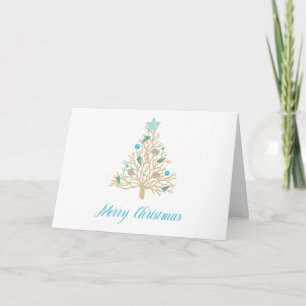 Merry Christmas Seashell Christmas Tree Card