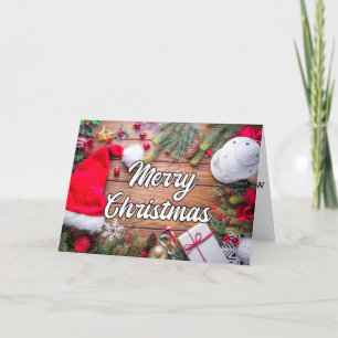 Merry Christmas & Seasons Greetings Holiday Card