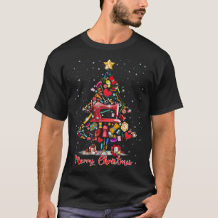 Merry Christmas Sewing Machines Xmas Tree Sewing L T-Shirt