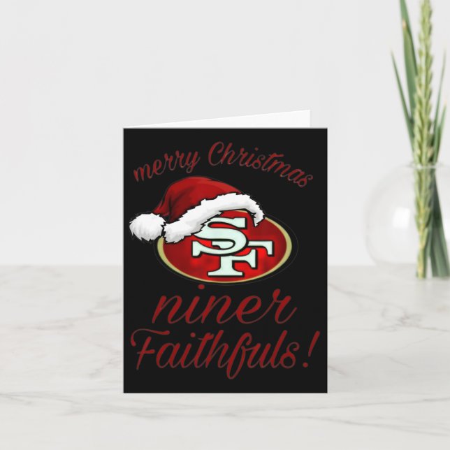 Merry Christmas Sf 49 Niner Faithfuls  Card (Front)