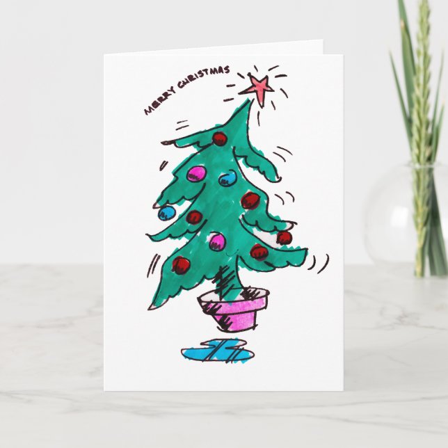 Merry Christmas Shaky Christmas Card (Front)