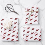 Merry Christmas Shark Red Black Buffalo Plaid Wrapping Paper Sheet<br><div class="desc">Wrapping paper sheets with a pattern of sharks in a buffalo plaid (red black) pattern on a white background. The wrapping paper includes the words "Merry Shark Christmas" and those words can be customized.</div>