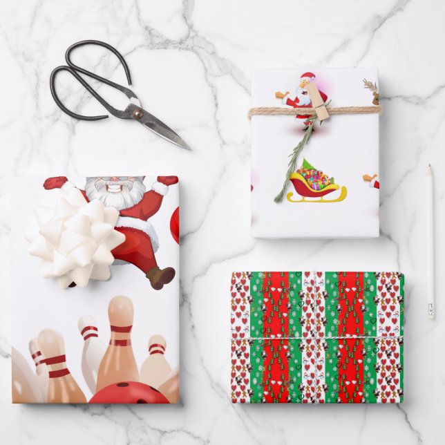 Merry Christmas Sheets Wrapping Paper (Front)
