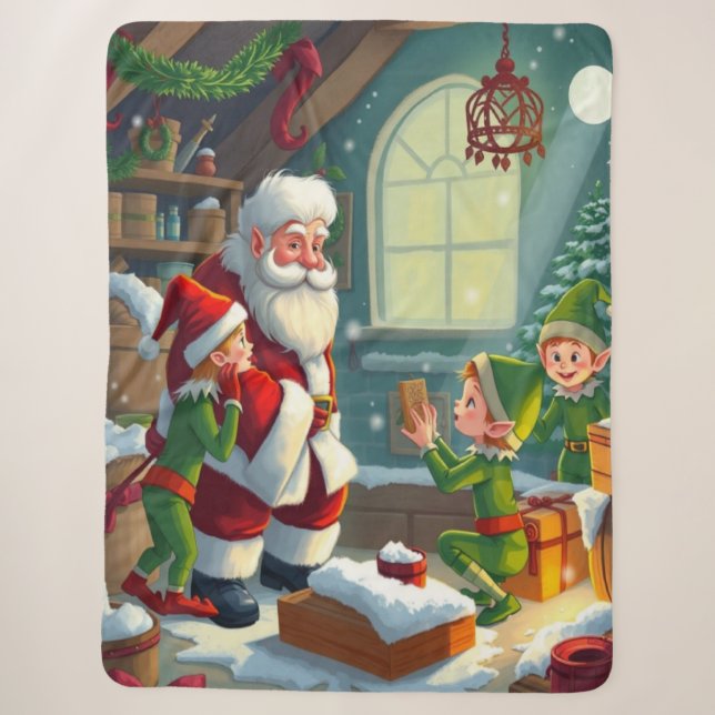 Merry Christmas  Sherpa Blanket (Front)