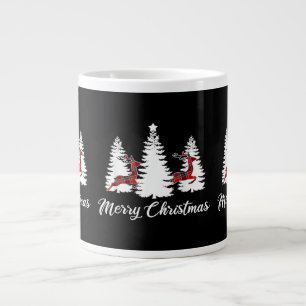 Merry Christmas Shirt for Women Buffalo Plaid Rein Large Coffee Mug