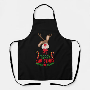 Merry Christmas Shirt, Rudolph-Christmas Apron