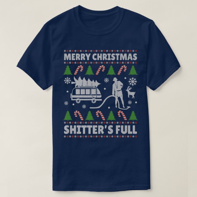 Merry Christmas Shitters Full Ugly Christmas Sweat T-Shirt (Design Front)