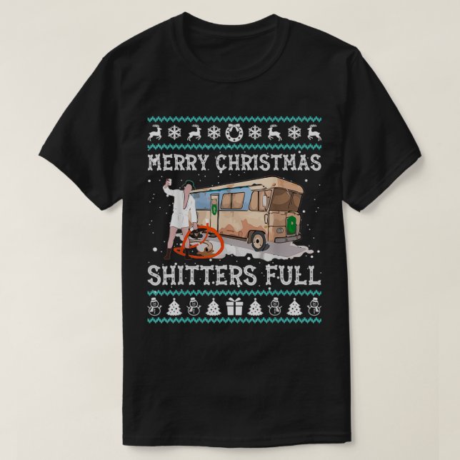 Merry Christmas Shitters Full Ugly Sweater 1  (Design Front)