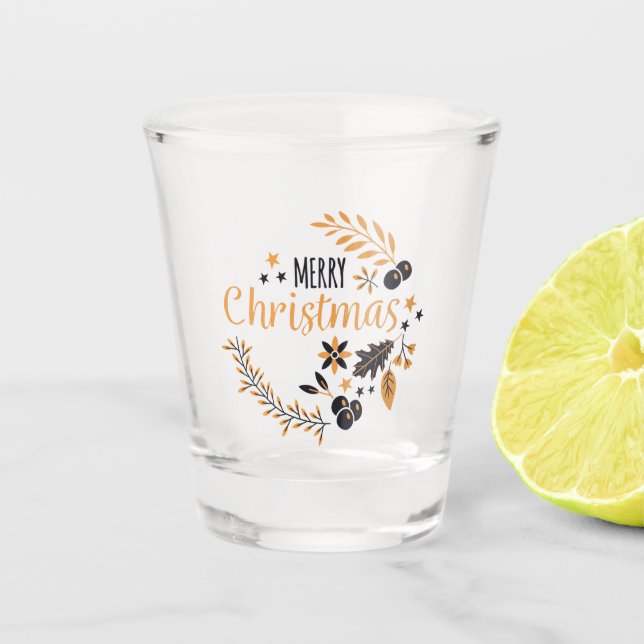 Merry Christmas Shot Glass (Front)