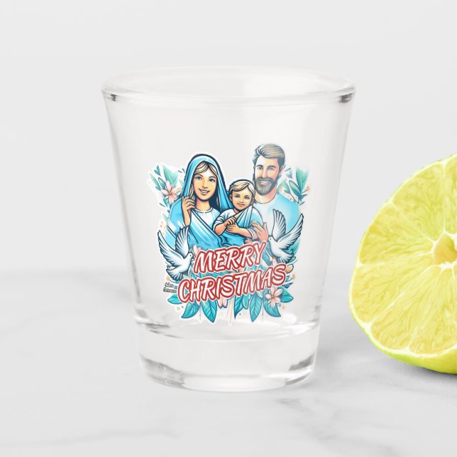Merry Christmas  Shot Glass (Front)