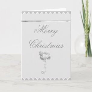 Merry Christmas Silver Bells Greeting Card