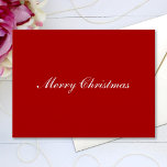 Merry Christmas Simple Elegant Script Text Postcard<br><div class="desc">Customize the text, and easily create your personalized Christmas postcard. You can TRANSFER this DESIGN on other Zazzle products and adjust it to fit most of the Zazzle items. Standard Studio designs are made in high-resolution vector graphics for a professional print. Thank you for choosing our designs and stopping by...</div>