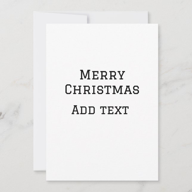 Merry Christmas simple minimal add name text moder Invitation (Front)