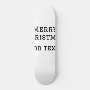 Merry Christmas simple minimal add name text moder Skateboard