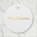merry christmas simple minimal circle foilgift tag<br><div class="desc">DESIGN</div>
