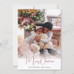 Merry Christmas Simple Modern Photo Card