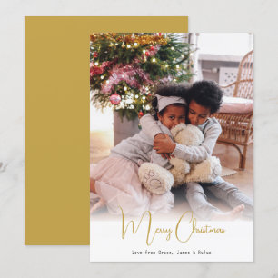 Merry Christmas Simple Modern Photo Card