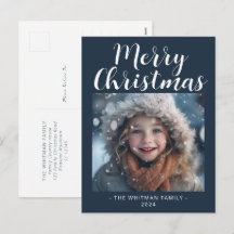Merry Christmas Simple Photo Modern