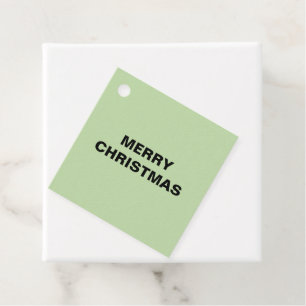 MERRY CHRISTMAS SIMPLE WHITE TAG