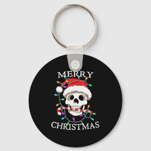 Merry Christmas Skull Skeleton Men Women  Keychain
