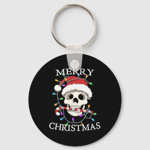 Merry Christmas Skull Skeleton Men Women  Keychain