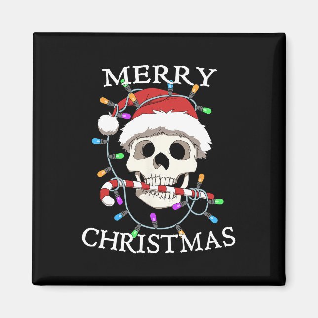 Merry Christmas Skull Skeleton Men Women  Magnet (Front)