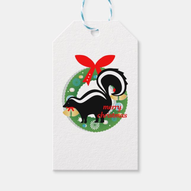 merry christmas skunk gift tags (Front)