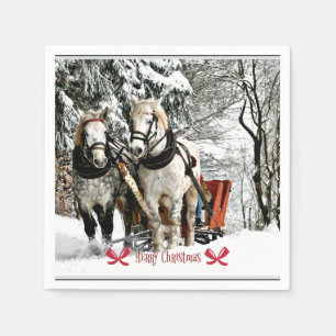 Merry Christmas! Sleigh Ride in the Country Napkin