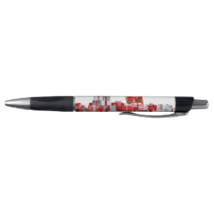 Merry Christmas SlipperyJoe red white silver gift  Pen