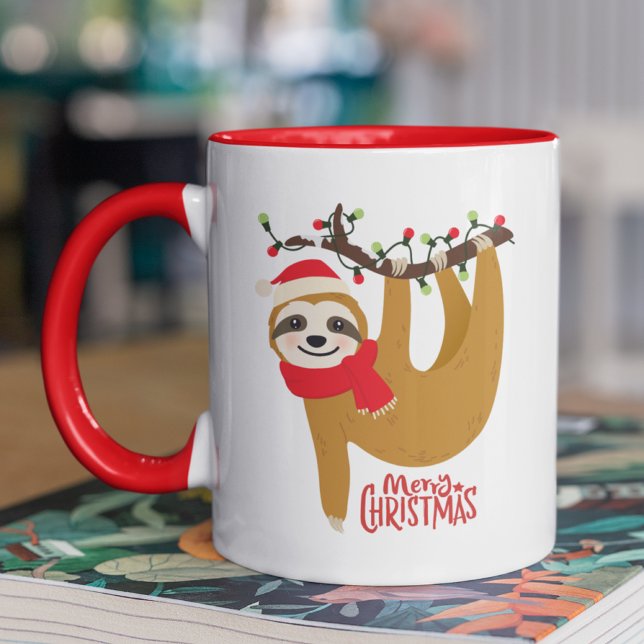 Merry Christmas Sloth Holidays Cute Mug (Creator Uploaded)