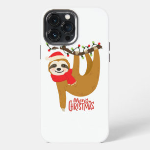 Merry Christmas Sloth Holidays iPhone 13 Pro Max Case