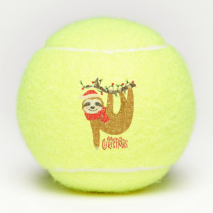 Merry Christmas Sloth   Holidays Tennis Balls