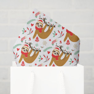 Merry Christmas Sloth Holidays Tissue Paper