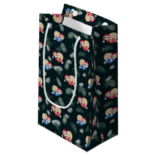 Merry Christmas Sloth Ornament Pattern Small Gift Bag
