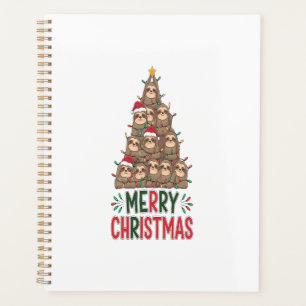 Merry Christmas Sloth Tree Planner