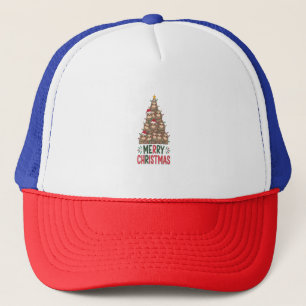 Merry Christmas Sloth Tree Trucker Hat